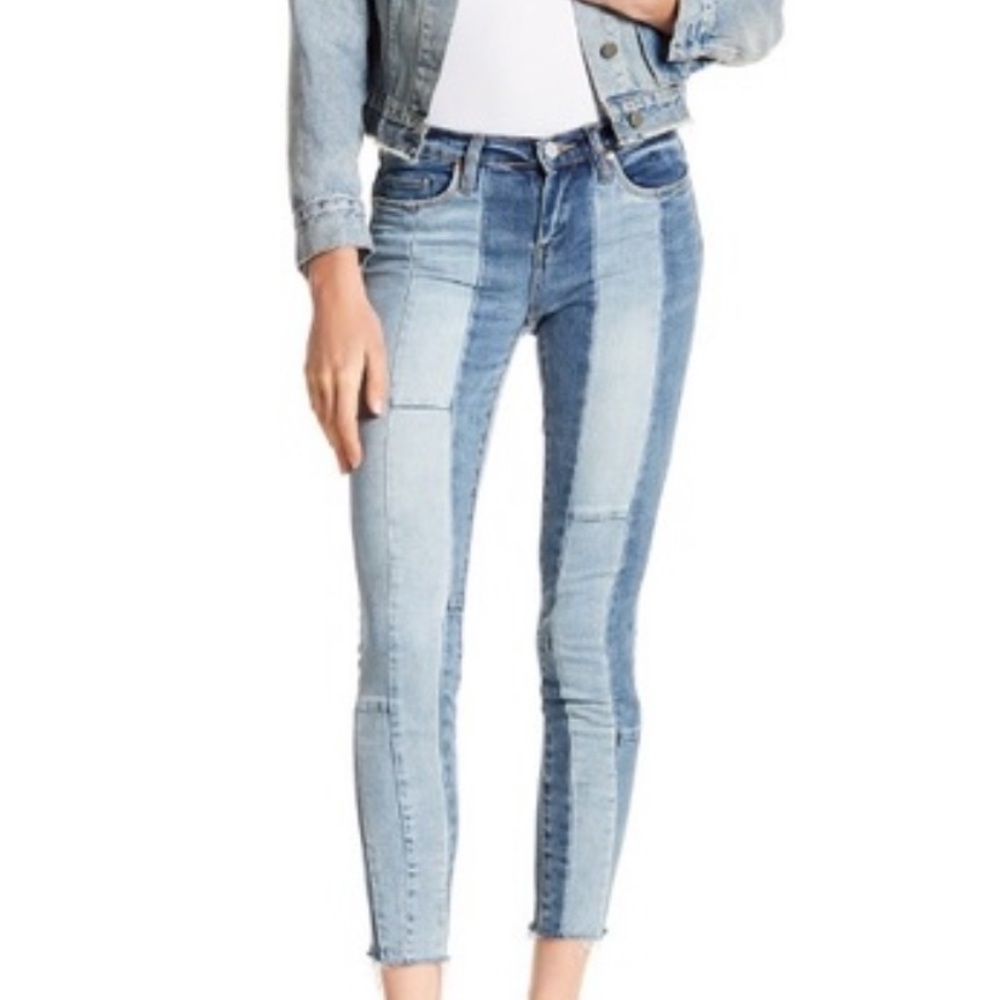 Blank NYC The Reade Crop patchwork jeans